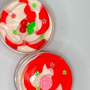 Candy cane cloud slime